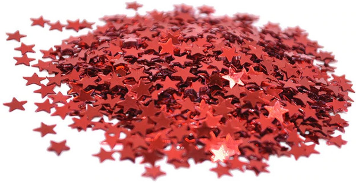 Confetti Sterren Rood 14 Gram